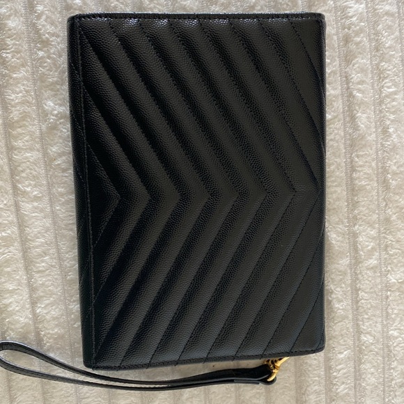 Saint Laurent New envelope pouch bag, clutch wristlet, YSL monogram - Picture 2 of 7